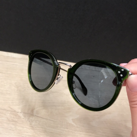CELINE CL40011U 98V GREEN SHINNY SILVER SUNGLASSES MADE IN ITALY - Picture 8 of 8